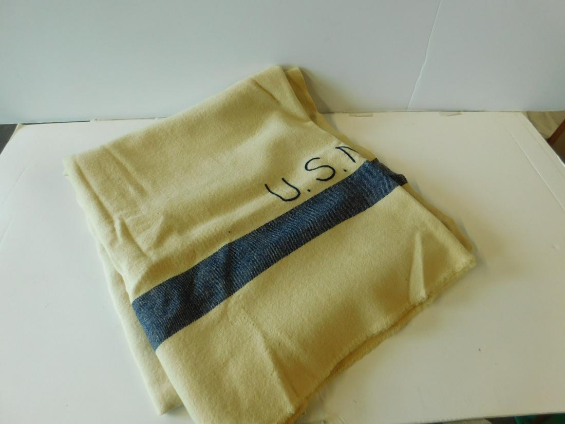 WW II Vintage U.S. Navy Wool Blankets (1 of 2)