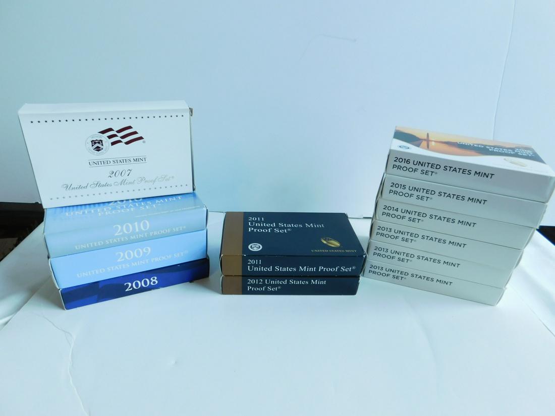 12 US Proof Sets (1 of 10)