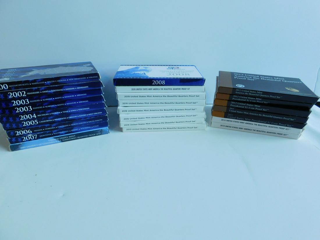 24 US Quarter Proof Sets (1 of 9)