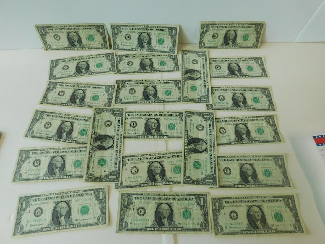 20 Series 1963 B Federal Reserve $1 Notes (1 of 7)
