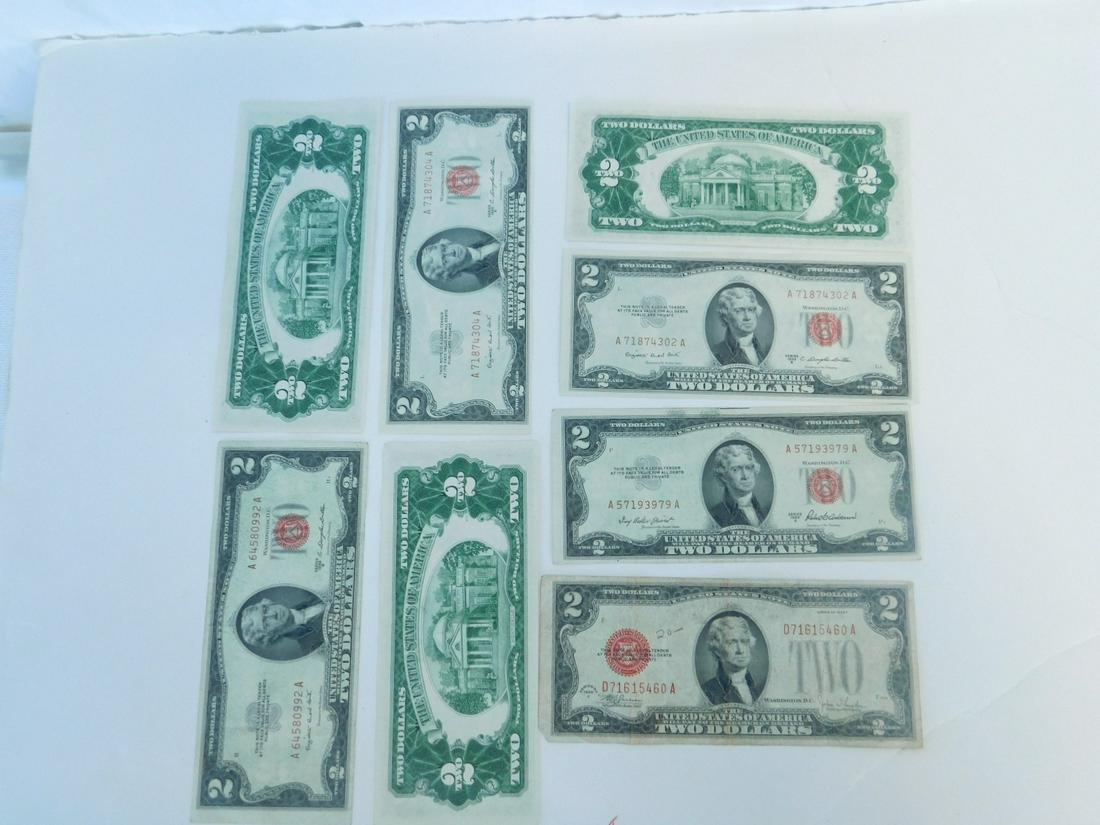 9 $2 Federal Reserve Notes (1 of 9)
