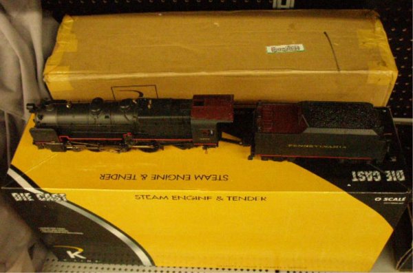 K Line PRR K4's Steam Engine & Tender: K-Line O scale k3380-3876W, PRR k4's #3876 Steam Engine & Tender (prewar w/smoke lifters) w/boxes