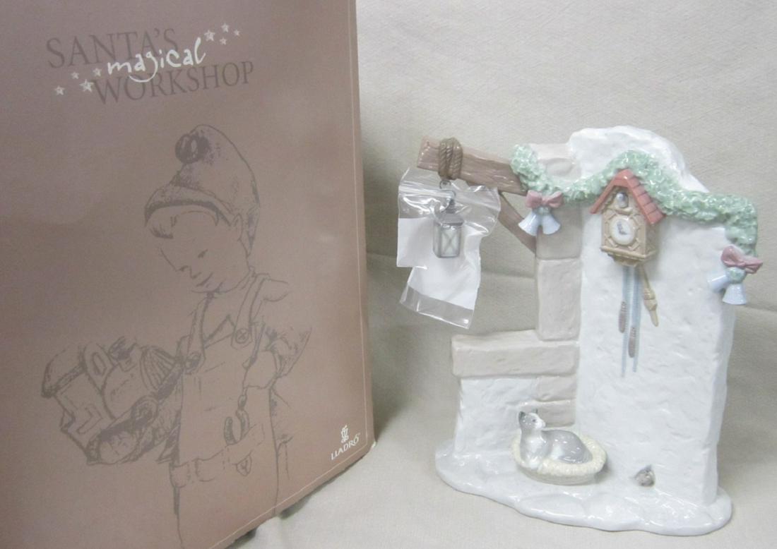 Lladro Porcelain Figurine NIB: Lladro Porcelain Figurine NIB, store stock, new in box "It's Almost Time", #6895, from Santa's Magical Workshop collection, 9" x 4" x 11 1/2"h, with pamphlets and Assurance Program booklet, over sleev