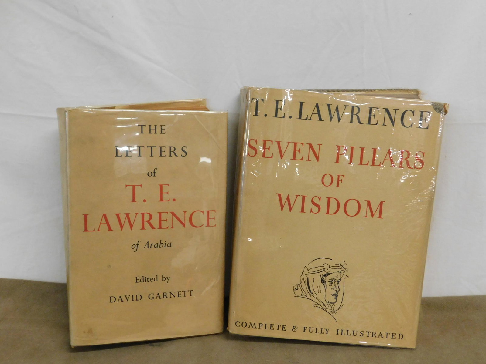 2 T.E. Lawrence Books: Two T.E. Lawrence Books "Seven Pillars of Wisdon", illustrated, Doubleday, Duran & Co. published 1936 and "The Letters of T.E. Lawrence of Arabia", edited by David Garnett, with enclosed maps, Jonatha