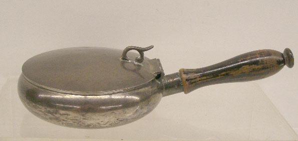 Mexican Sterling Silver Silent Butler: Mexican 925 sterling silver 10" silent butler w/wood handle 15.5 troy ounces.