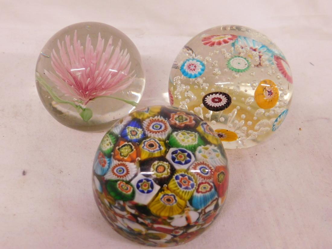 3 Vintage Glass Paperweights (1 of 5)