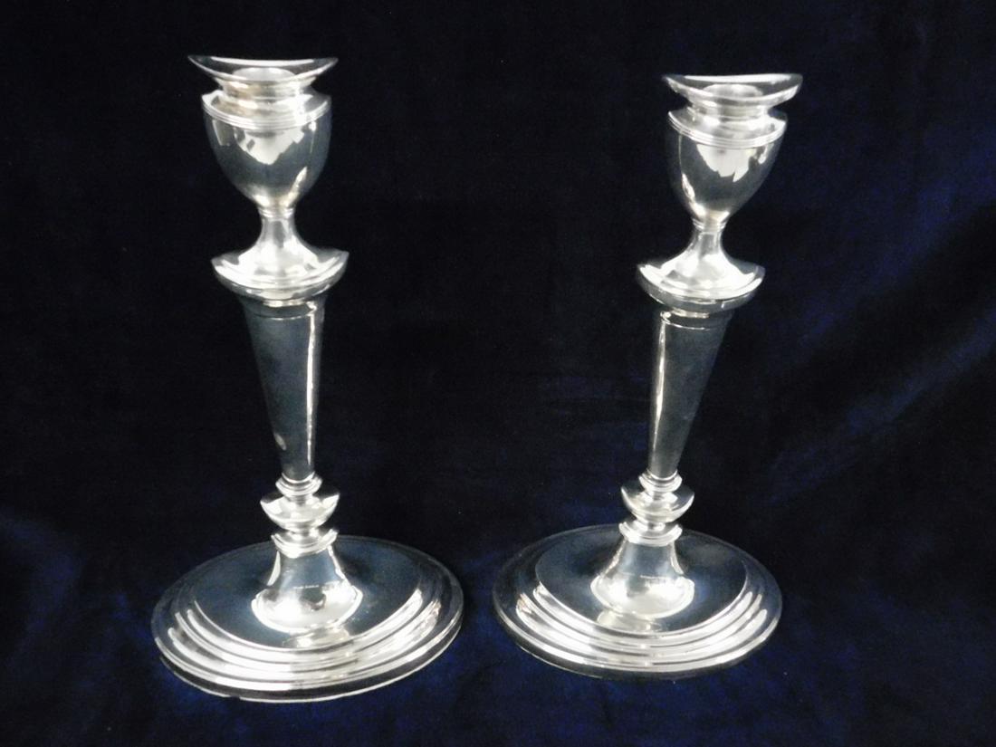 Pr English Sterling Silver Candlesticks (1 of 4)
