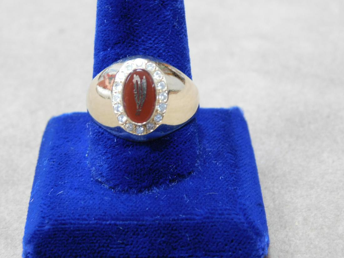 Tiffany & Co. 14k Ring w/ Red Stone (1 of 5)