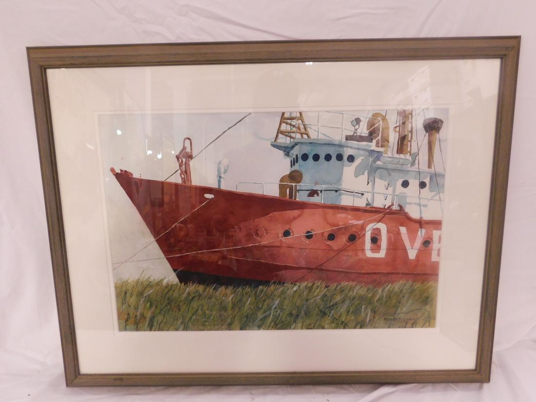 Robert Stack Watercolor, Boats (1 of 7)