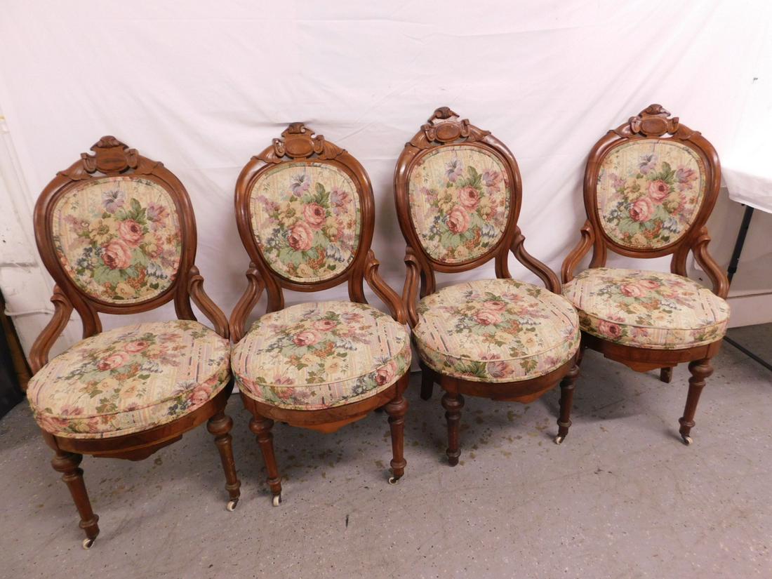 Set of 4 Rococo Revival Chairs (1 of 6)
