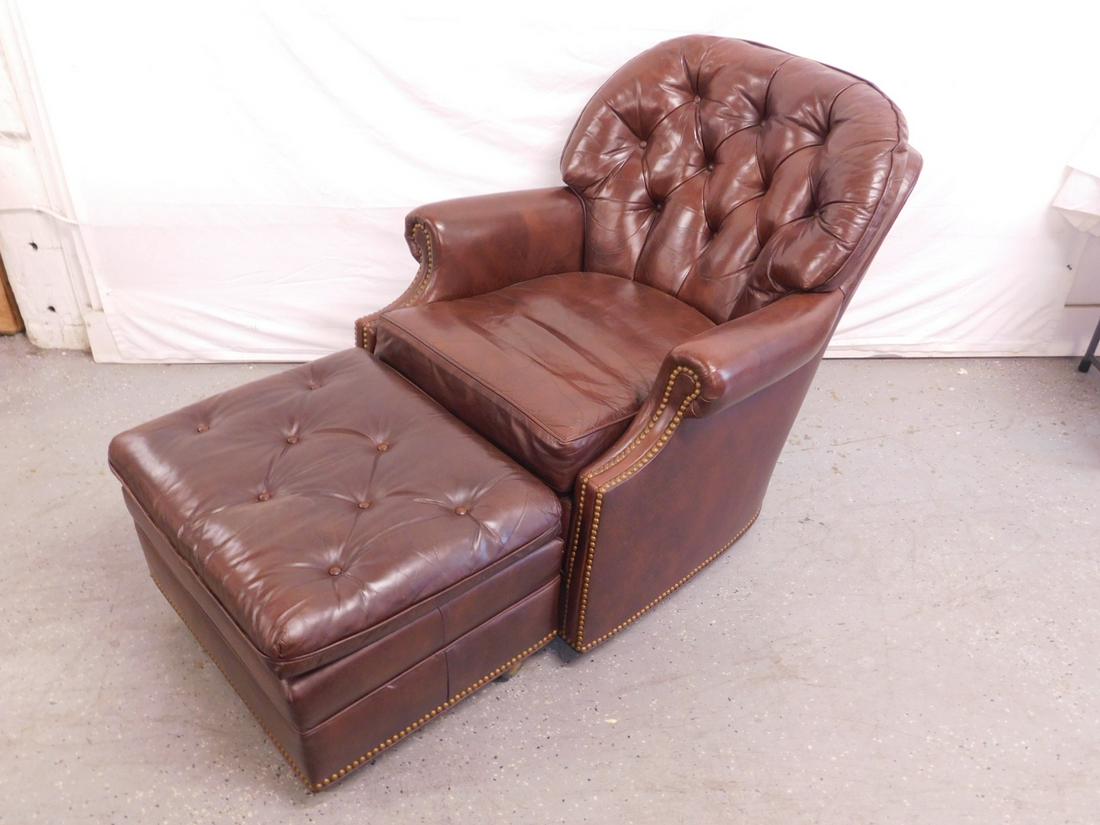 Leather Club Chair & Ottoman (1 of 7)