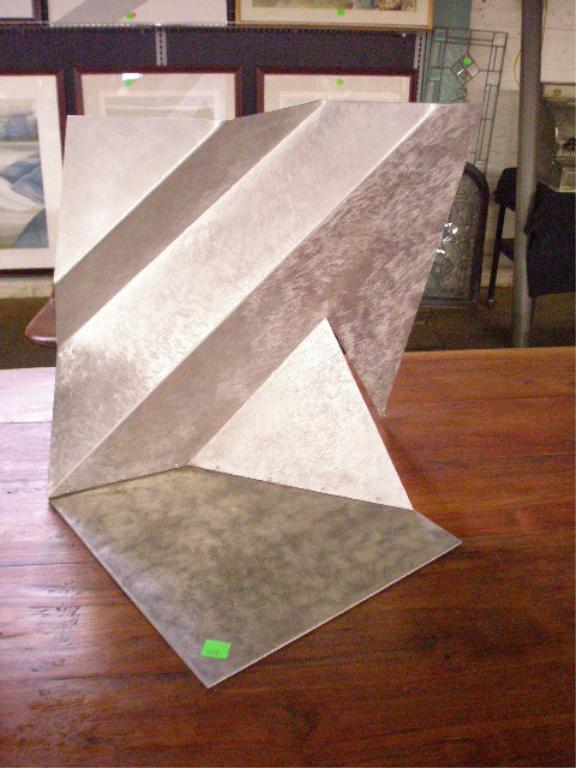 Edith Jaffy Kaplan, Metal Sculpture, Abstract: Unsigned [Edith Jaffy Kaplan], metal sculpture, Abstract; Philadelphia, c. 1980. 23 1/2"=h.
