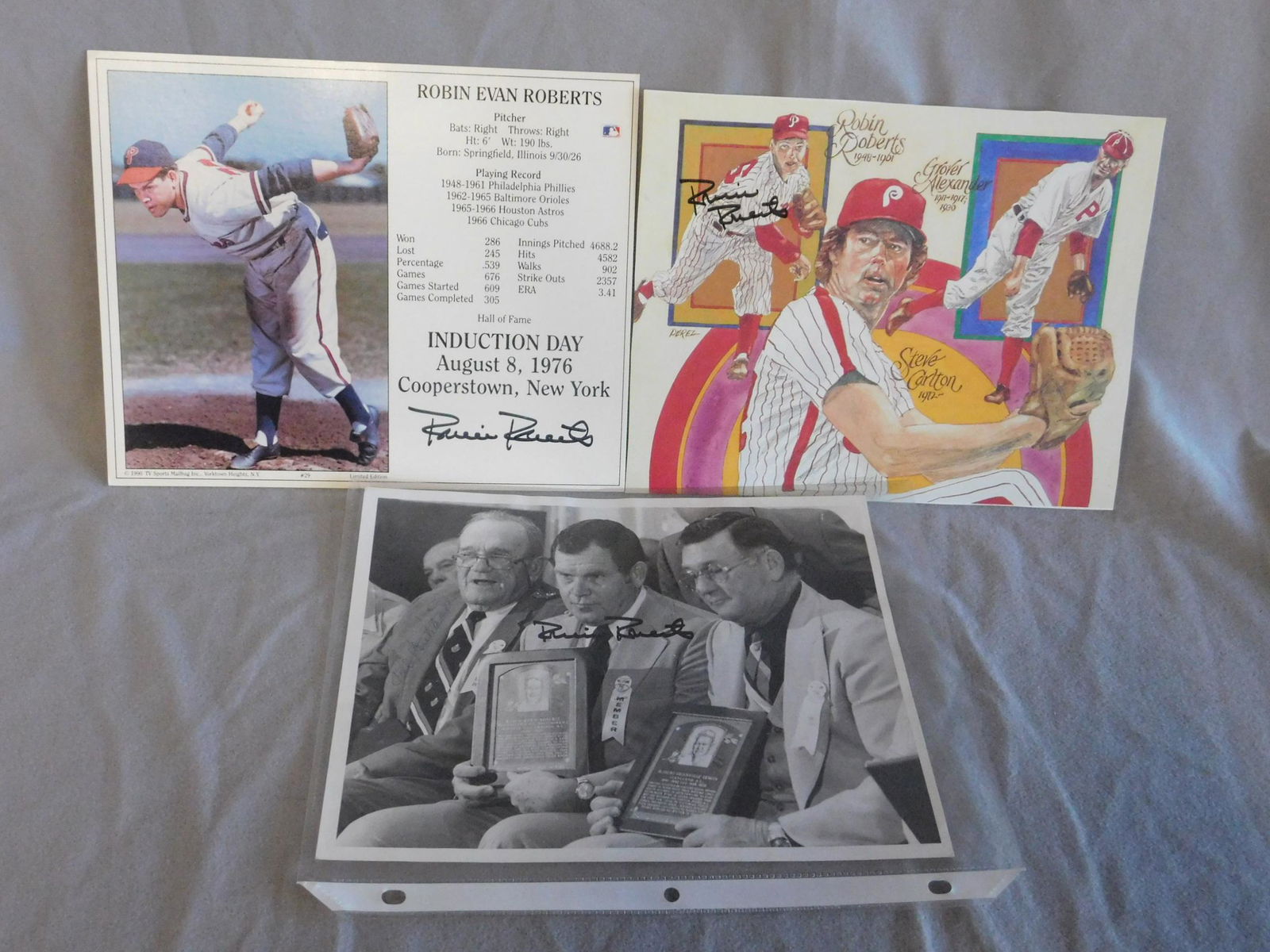 Robin Roberts Autographed H of F Collectibles (1 of 4)