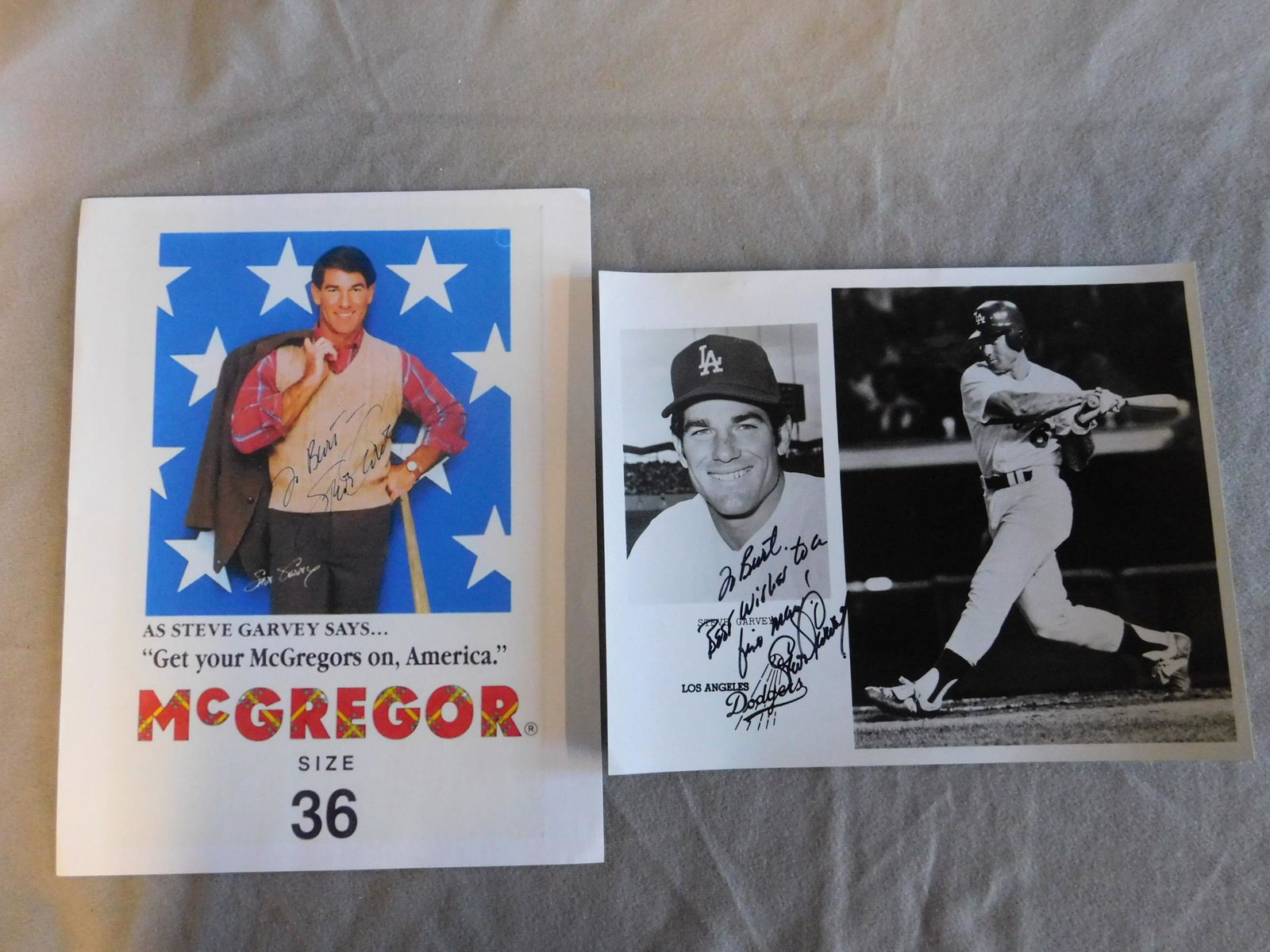 Steve Garvey Autographed Photo & Ad (1 of 5)
