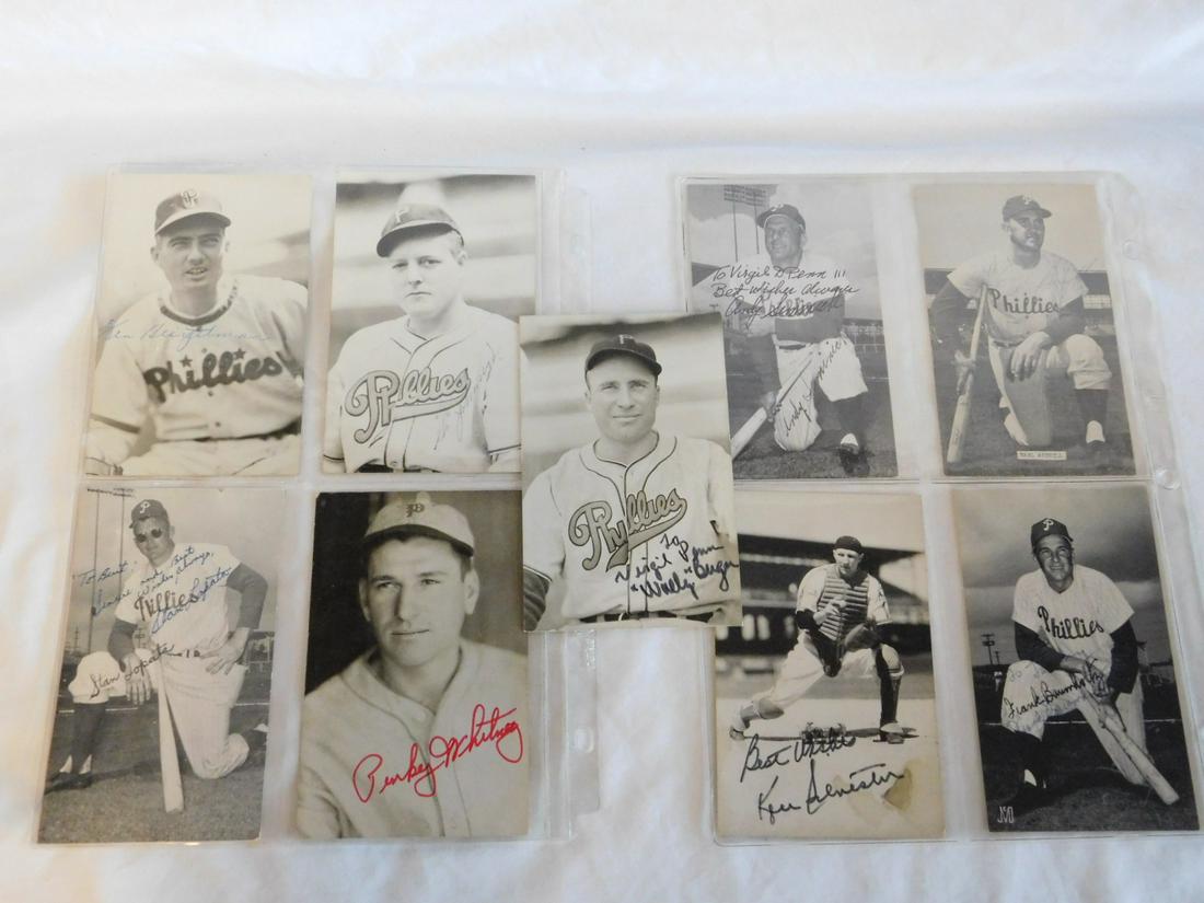9 Signed Phillies Photo Postcards (1 of 7)