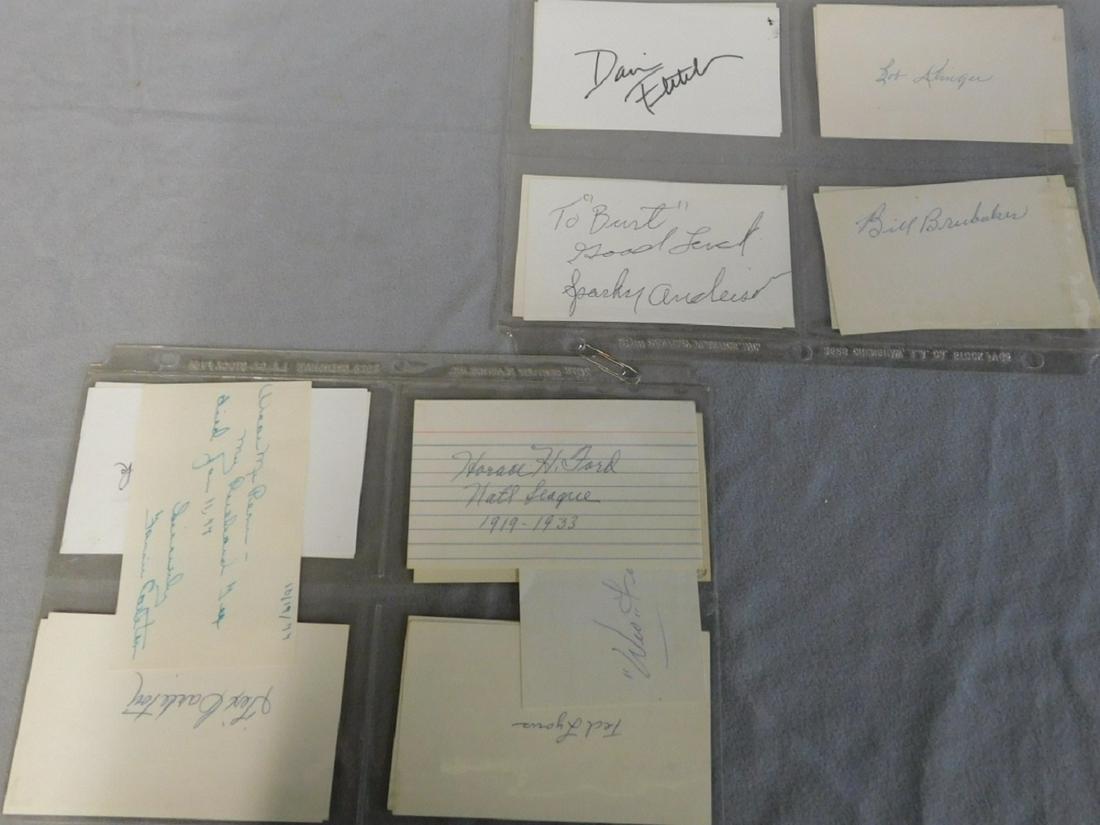 Index Card Signed Baseball Players (1 of 5)