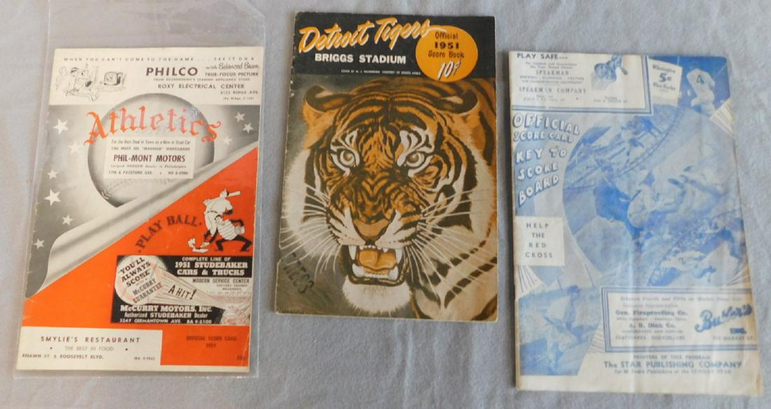 3 Vintage 40s -50s Baseball Score Book (1 of 4)