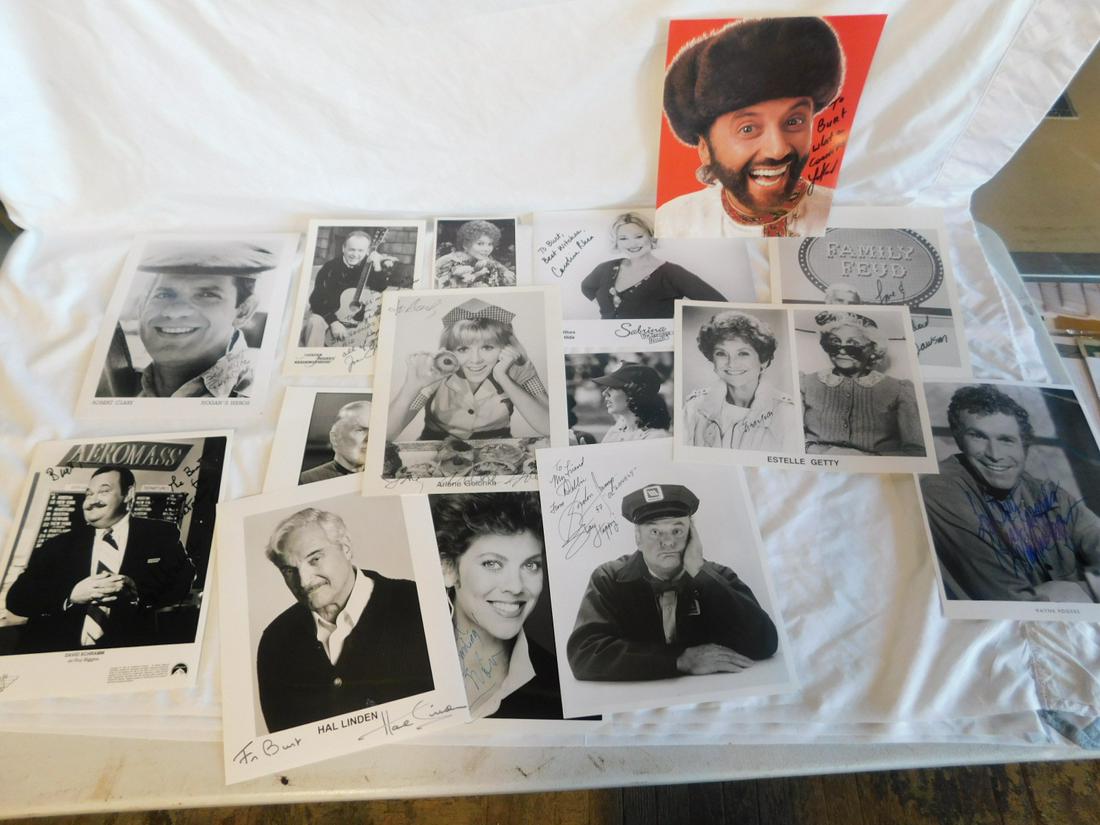 Autographed Photos - Character Actors: Autographed Photos - Character Actors, including: 8" x 10" - Anna Maria Horsford (Amen), Caroline Rhea (Aunt Hilda), Ann Cusack (Shirley Baker), Robert Clary (Le Beau), David Schramm (Roy Biggins), An
