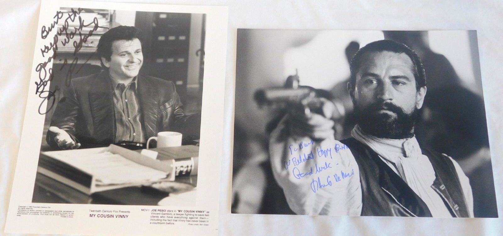 2 Autograph Photos - DeNiro & Pesci (1 of 3)