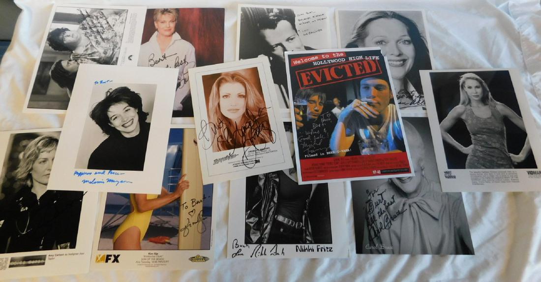 Autographed Photos - Asst Actors & Actresses: Autographed Photos - Asst Actors & Actresses, including: Sybil Danning, 4 1/4" x 6", Joan Weldon, 8" x 10", Lou McCallister, 8" x 10", Carol Bruce, 8" x 10", Nikki Fritz, 8" x 10", Gloria Loring, 8" x