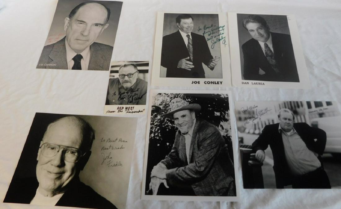 Autographed Photos - Older Actors: Autographed Photos - Older Actors, 8" x 10", black and white including: Joe Conley (The Waltons), Dan Laurie (The Wonder Years), Emmet Walsh (back to School), R.G. Armstrong (Have Gun Will travel), J.
