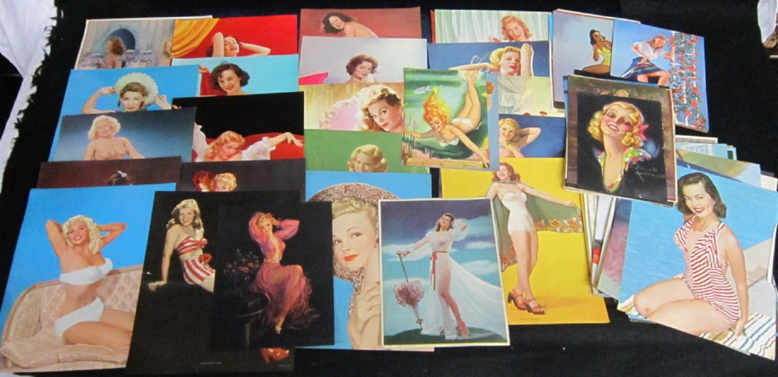 Lot 75+ 1950's Litho calendar tops (1 of 8)
