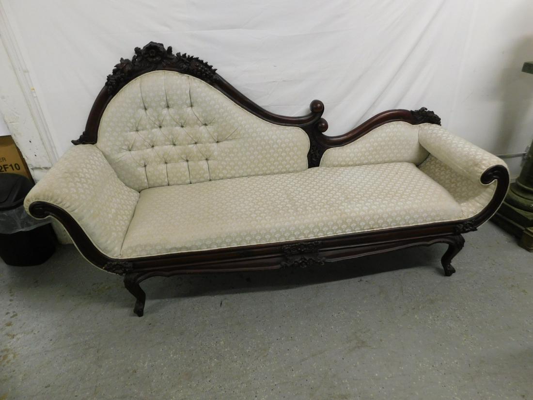 Rococo Revival Style Chaise Lounge (1 of 7)