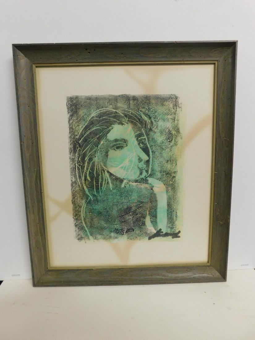 Illegibly, Signed Portrait Print (1 of 5)