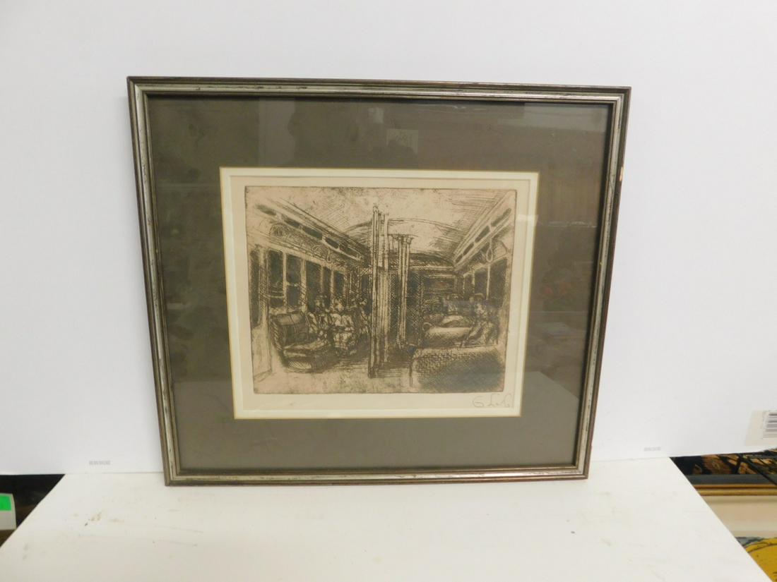 American Etching, New York Subway Scene (1 of 3)