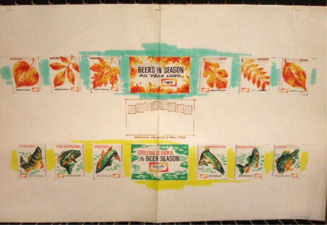 1970's Schmidt's Beer Ad Campaign Designs