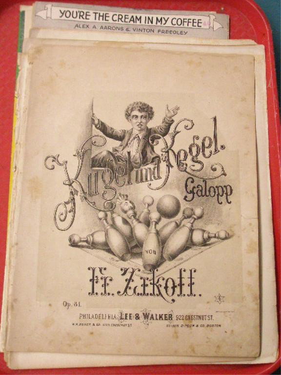 19th & 20th c. Sports Themed Sheet Music: 12 pcs. 19th & 20th c. assorted sports themed sheet music.