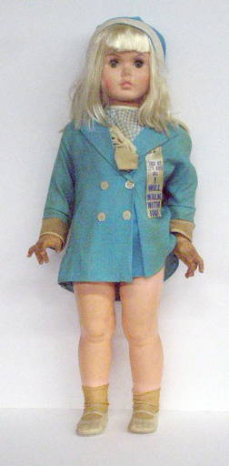 1960's Hard Plastic Walking Doll