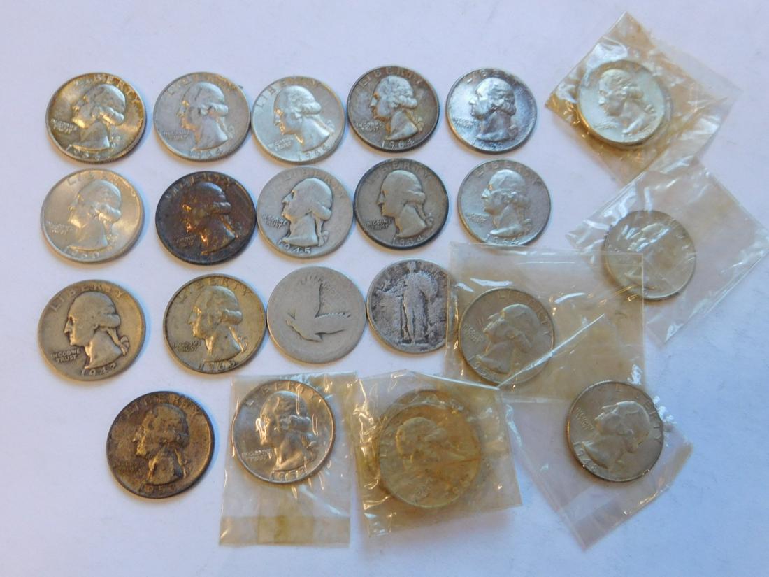 24 U.S. Silver Quarters (1 of 2)
