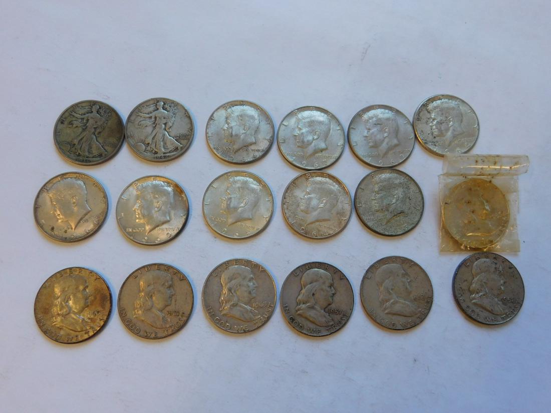 18 U.S. Silver Half Dollars (1 of 7)