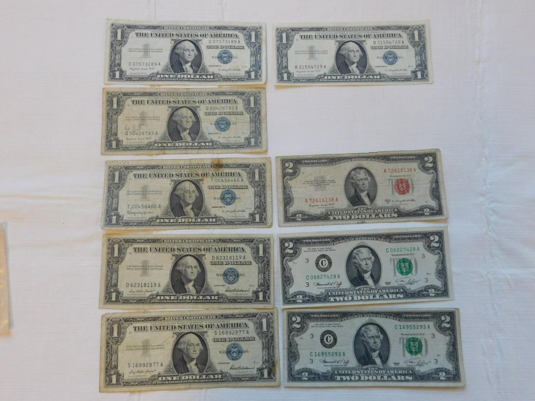 U.S. $1 & $2 Currency (1 of 7)