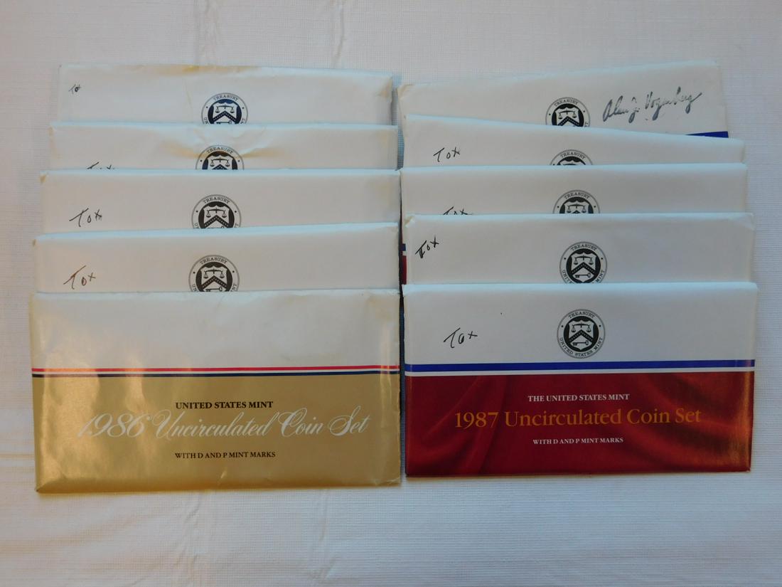 10 U.S. Mint Uncirculated Sets (1 of 11)
