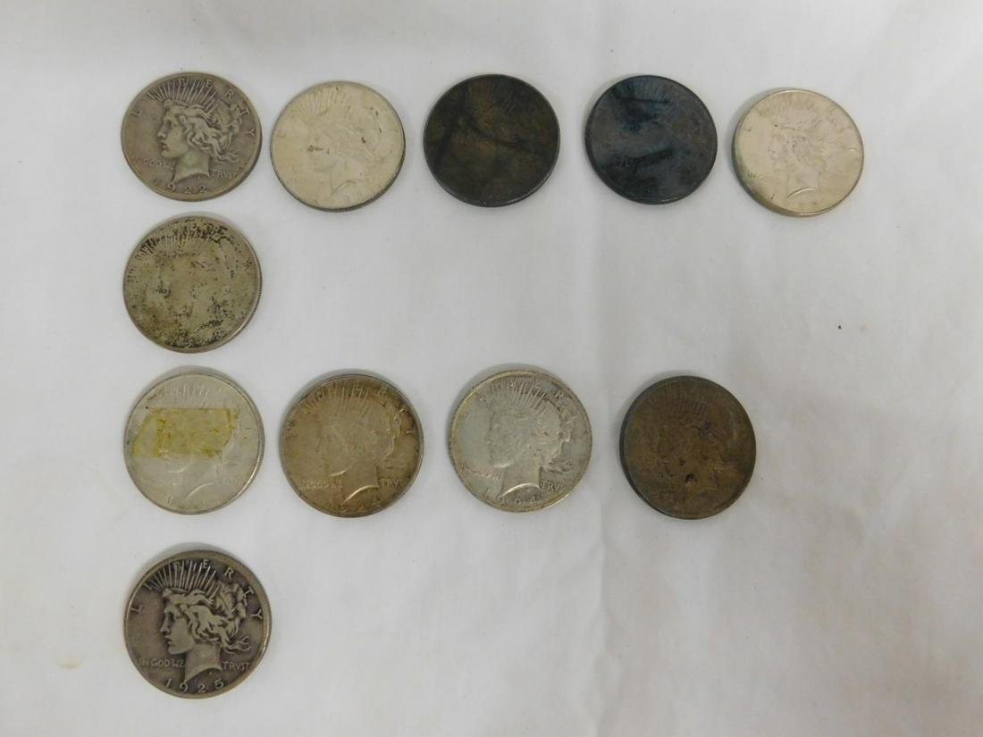 11 US Silver Peace Dollars (1 of 6)