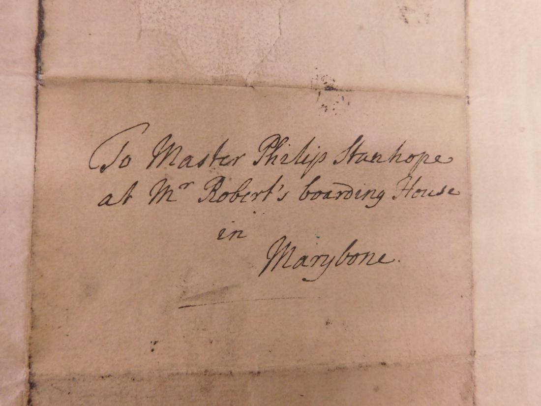 Stampless Cover Letter to Philip Stanhope (1 of 7)