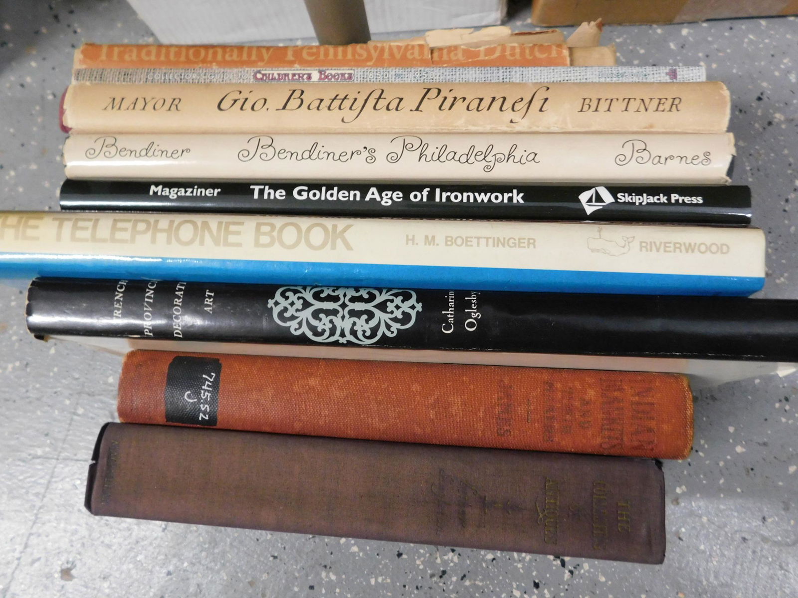 9 Books on Antiques & Collectibles: Nine Books on Antiques and Collectibles, includes: G.W. James - "Indian Blankets and Their Makers", Tudor pub. 1937; E. Singleton - "The Collecting of Antiques", Macmillan pub 1937; Smith & Thompson -