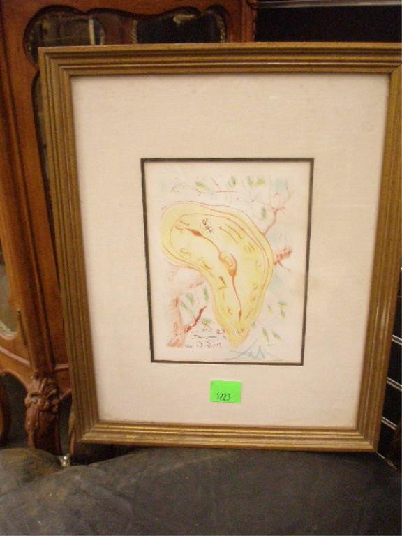 Salvador Dali "Pour G.C. 1968" Mixed Media: [Salvador] Dali, signed within stone and inscribed and dated, "Pour G.C. 1968", mixed media, Untitled. [also signed in plate] [Limited edition of 2,000] [The Collector's Guild Ltd. authentication labe