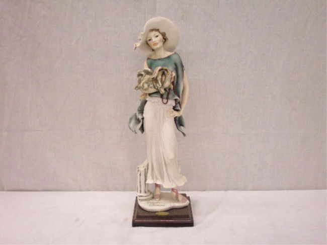 Giuseppe Armani Female w/Dog Figure: 1994 Florence Studio Giuseppe Armani 14" female w/dog figure.