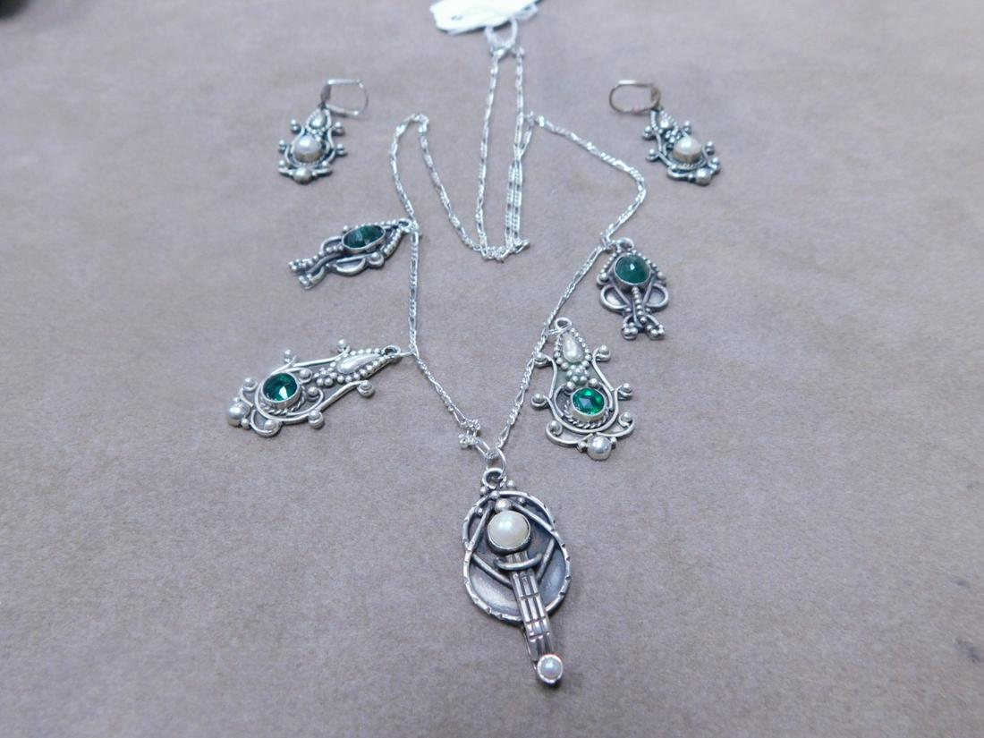 Sterling Silver Necklace & Earring Set (1 of 3)