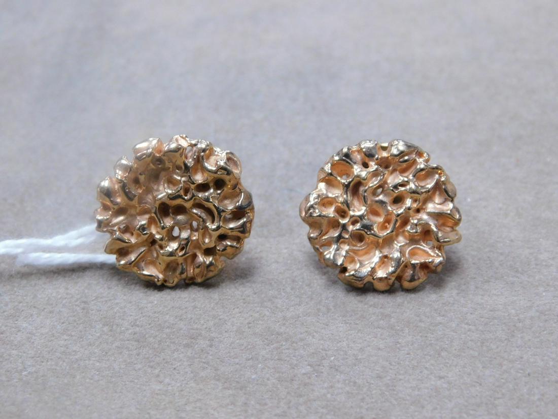 Pr 14k YG Nugget Cuff Links (1 of 2)