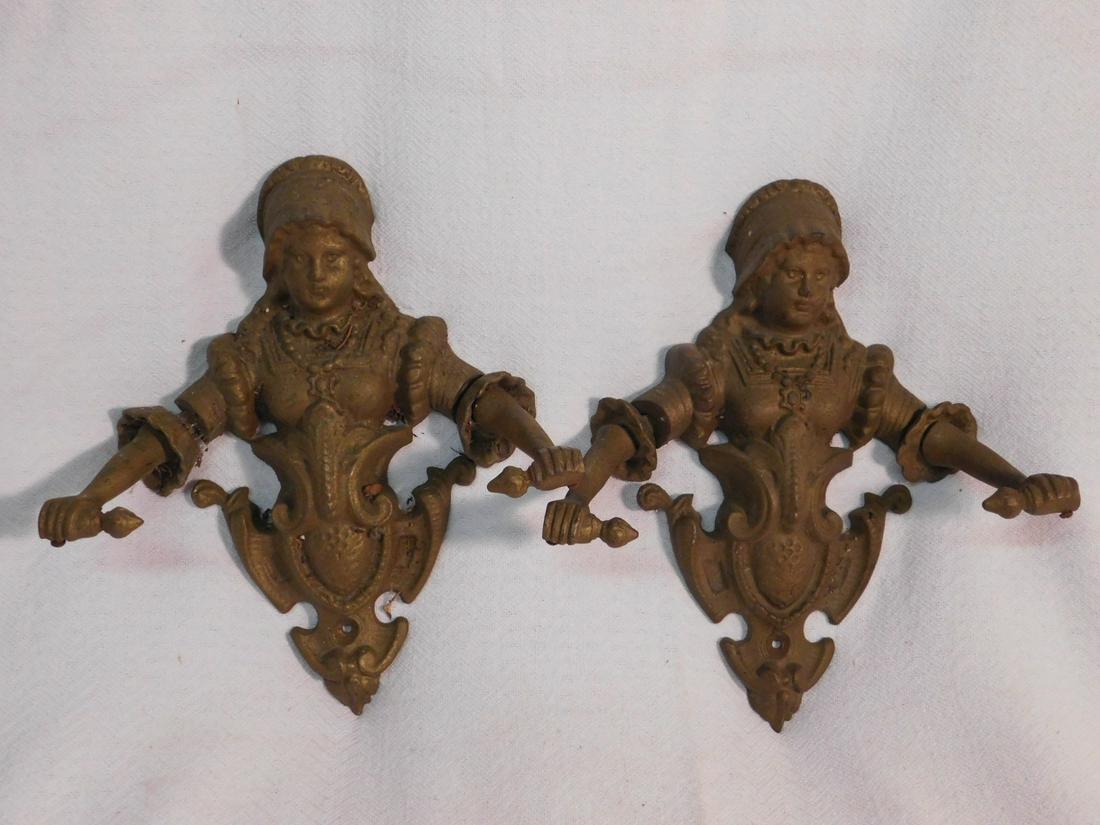Pr Victorian Figural Towel Racks (1 of 5)