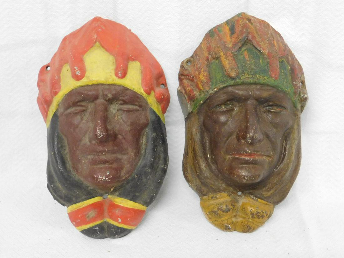 2 Herschell Spillman Cast Iron Indian Plaques (1 of 8)