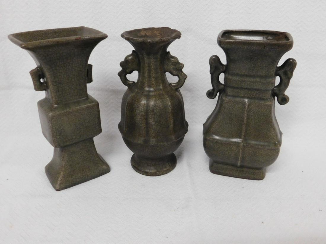 3 Chinese Porcelain Vases (1 of 9)