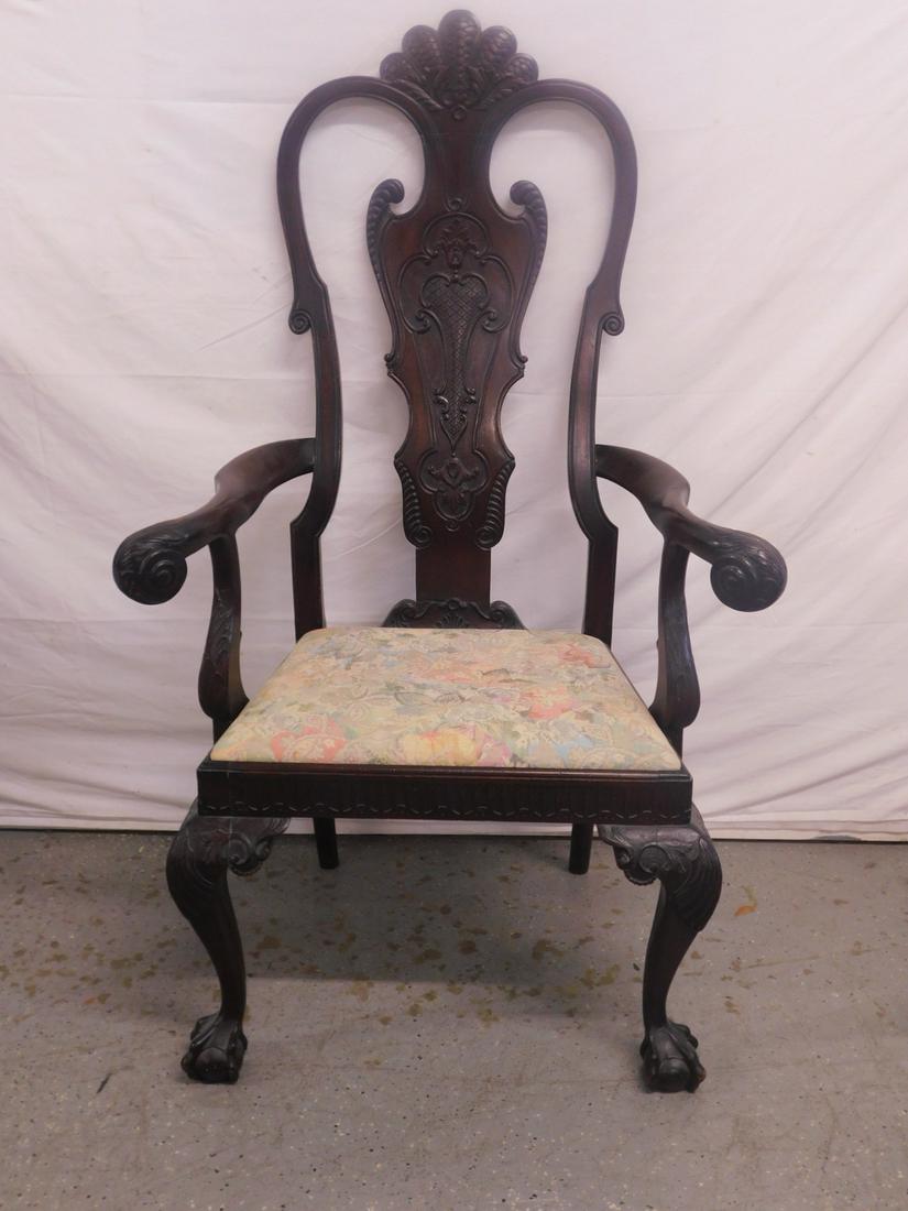 Chippendale Style Arm Chair (1 of 5)
