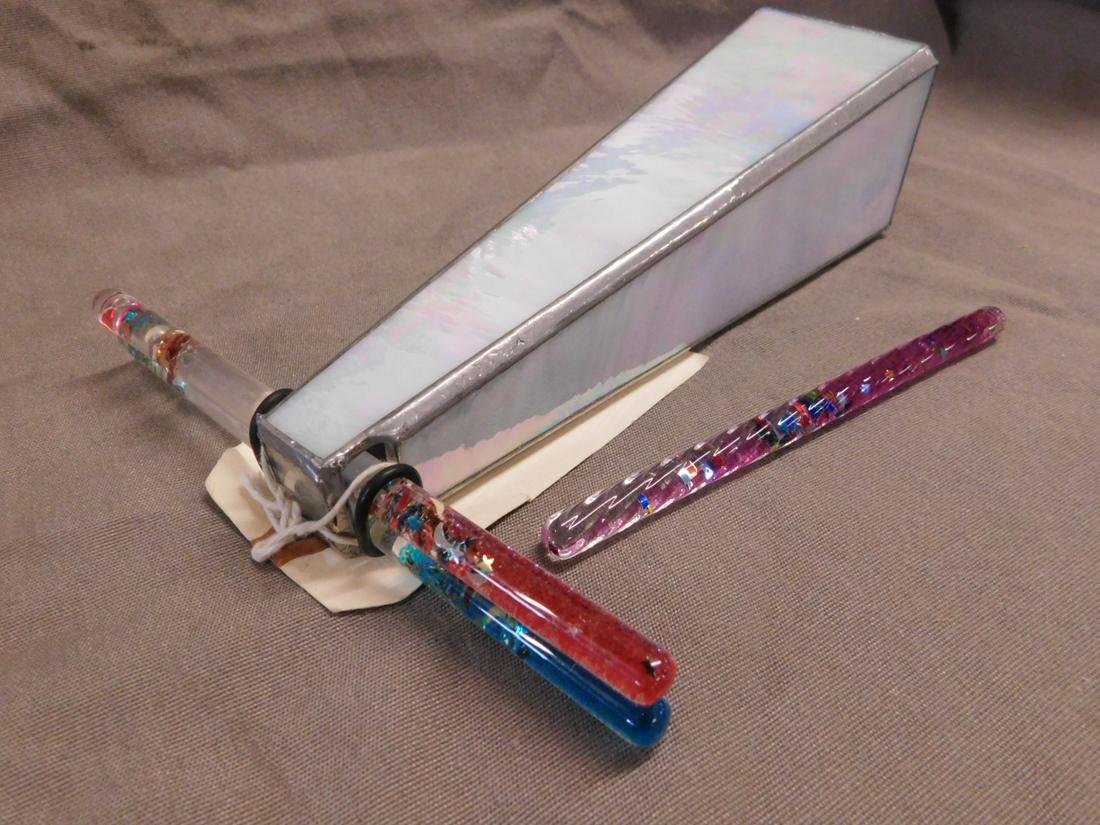 Leaded Iridescent Glass Kaleidoscope (1 of 5)