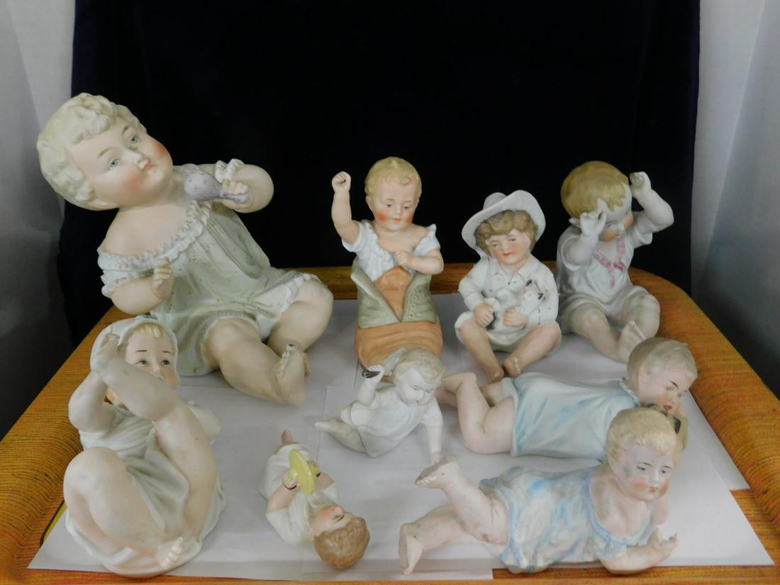 9 German Bisque Piano Babies (1 of 9)