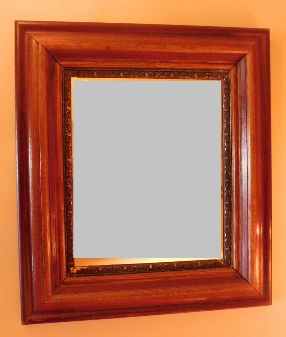 Walnut framed mirror (1 of 5)